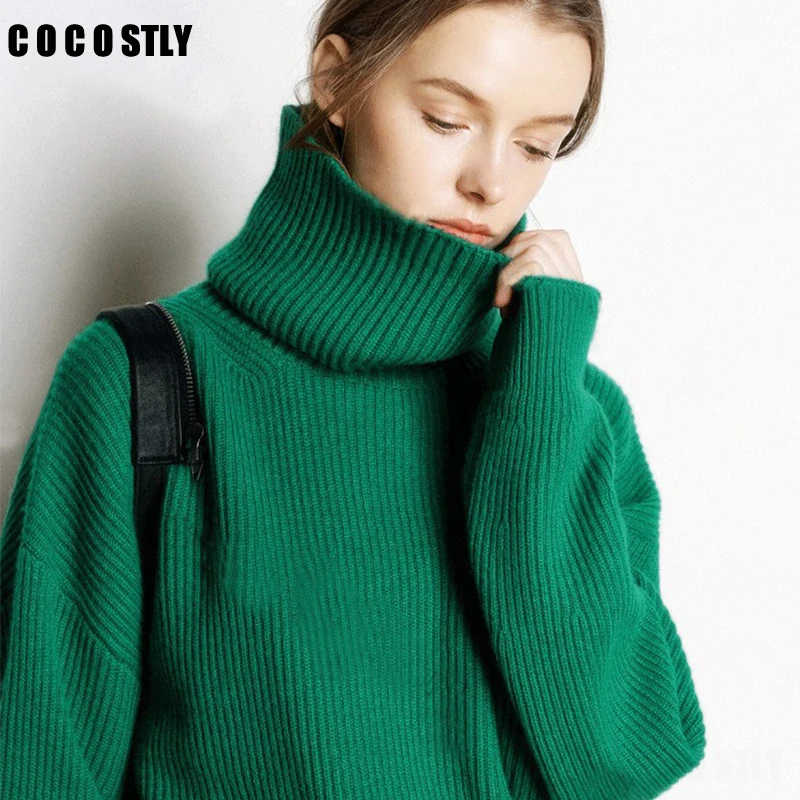 

winter sweater women cashmere sweaters and pullovers long sleeve loose women turtleneck pullover female cashmere knitted jumper