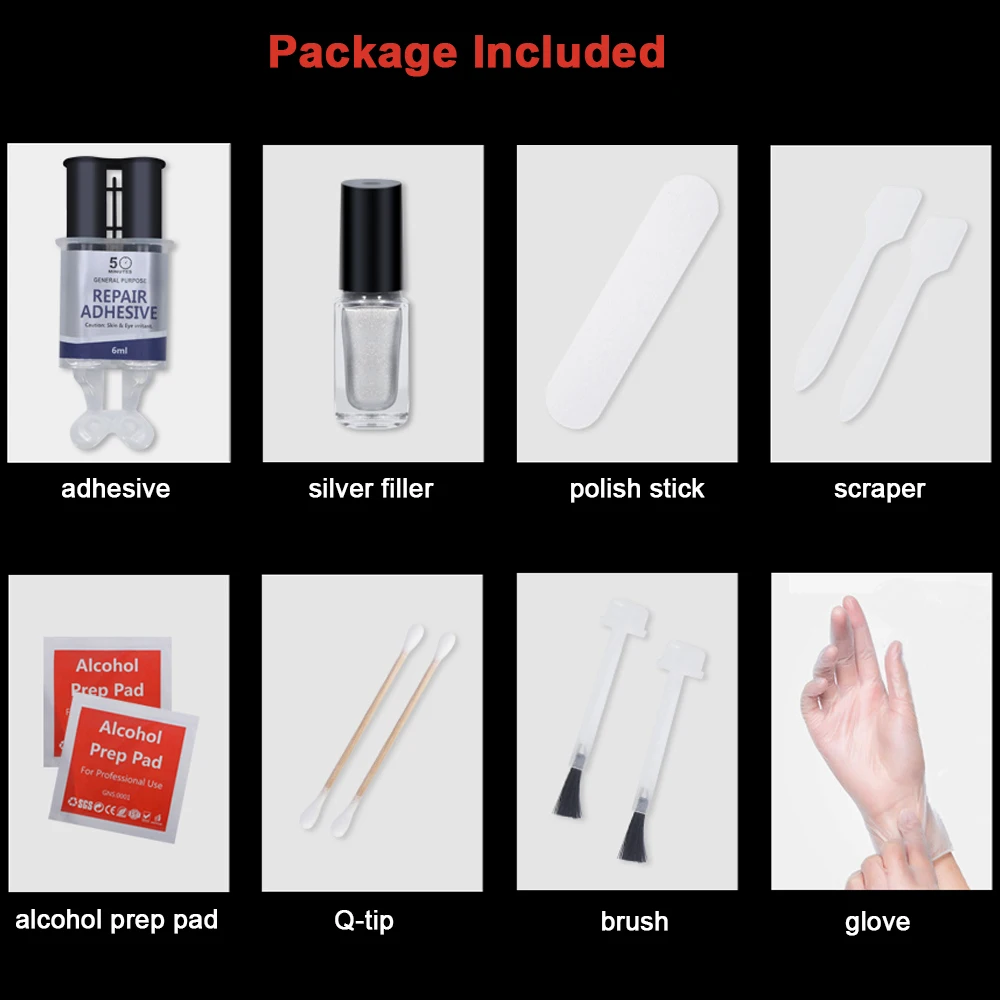 Wheel Repair Kit Tire Ink Care Alloy Silver Car Surface Damages Rim Care Wheel Repair Refurbished Kits Tool Dent Scratch Adhesive Auto Tyre Tread
