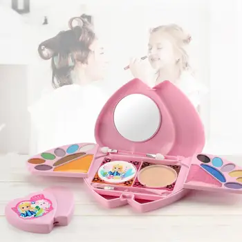 

1set Children Cosmetic Gift Princess Makeup Box Girl Makeup Eyeshadow Lip Gloss Kit Box Eyeshadow Lipstick Palette Kids Toys