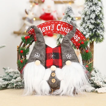 

Christmas Decor For Home Rattan Wreath DIY Home Birthday Party Decor Door Hanging Ornament Garland Wedding Decor New Year 2021