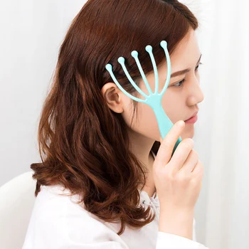 

Hot seller Scalp massager Steel Ball head Massage Relaxation Five Finger Massager for head Physician Steel Ball Massager