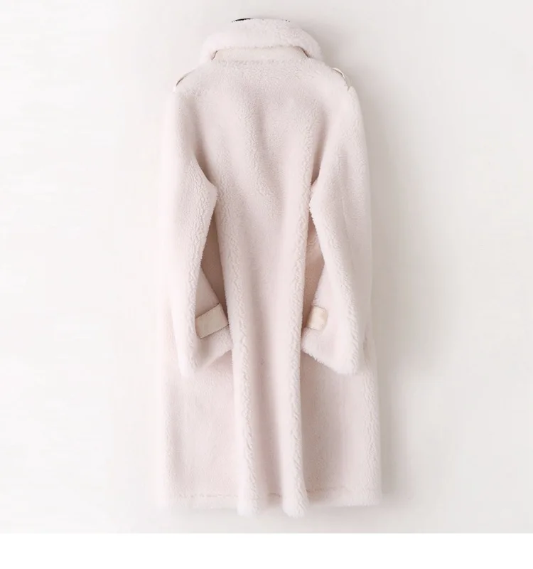 Зимнее женское двубортное длинное пальто из искусственного меха, Высококачественная свободная однотонная женская модная Двусторонняя Меховая куртка, теплая верхняя одежда