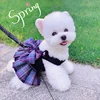 Purple Bow Dresses Dogs Collars And Harnesses With Leash  XXS XL Pet Walking Outside Pet Harness Vest Lead For Chihuahua Pugs 2