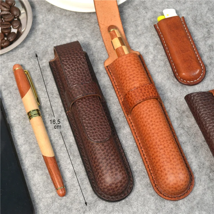 Custom Handmade Vegetable Tanned Italian Leather Pen Bag Pencil Case P –  ROCKCOWLEATHERSTUDIO