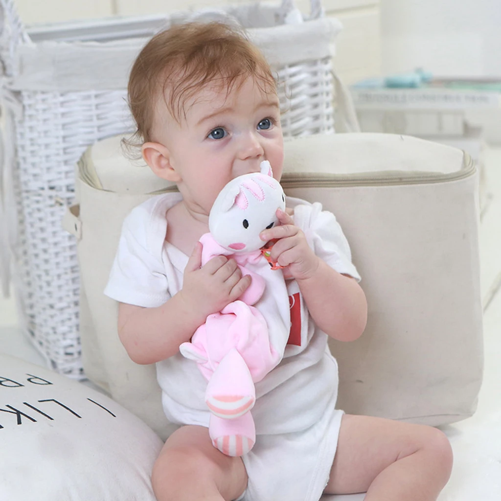 Baby Soft Plush Animal Security Blanket Comforter Chew Blanket Toys Puppy Stuffed Animals Plush Security Blanket Develpment Toys