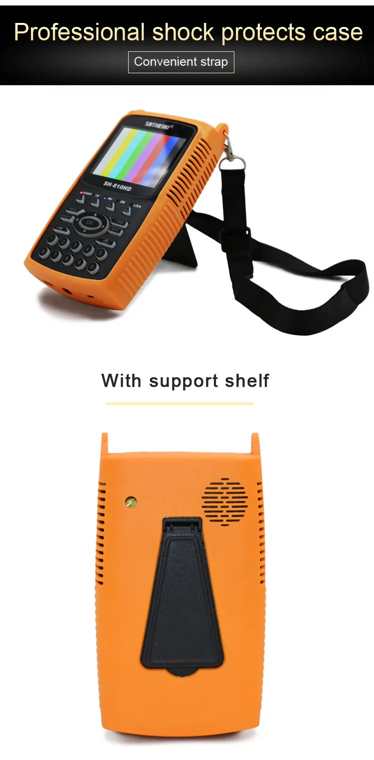 sinal receptor satélite sathero SH-810HD cctv tester câmera