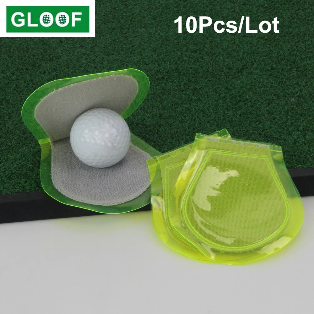 

10Pcs/Lot PU Leather Golf Ball Cleaner Practical Waterproof Washable Portable Dirt Wiping Soft Lightweight Cleaning Tool