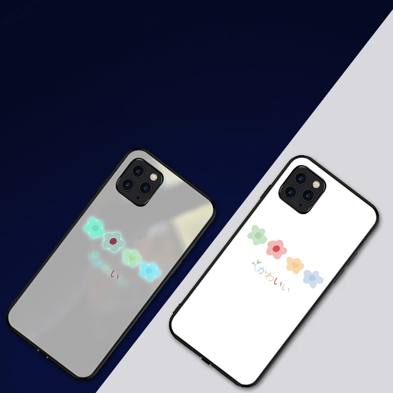 Mofi умный светодиодный светящийся чехол для iPhone 11 Pro Чехол для iPhone 11 Max чехол крутой K-POP стеклянный чехол с рисунком