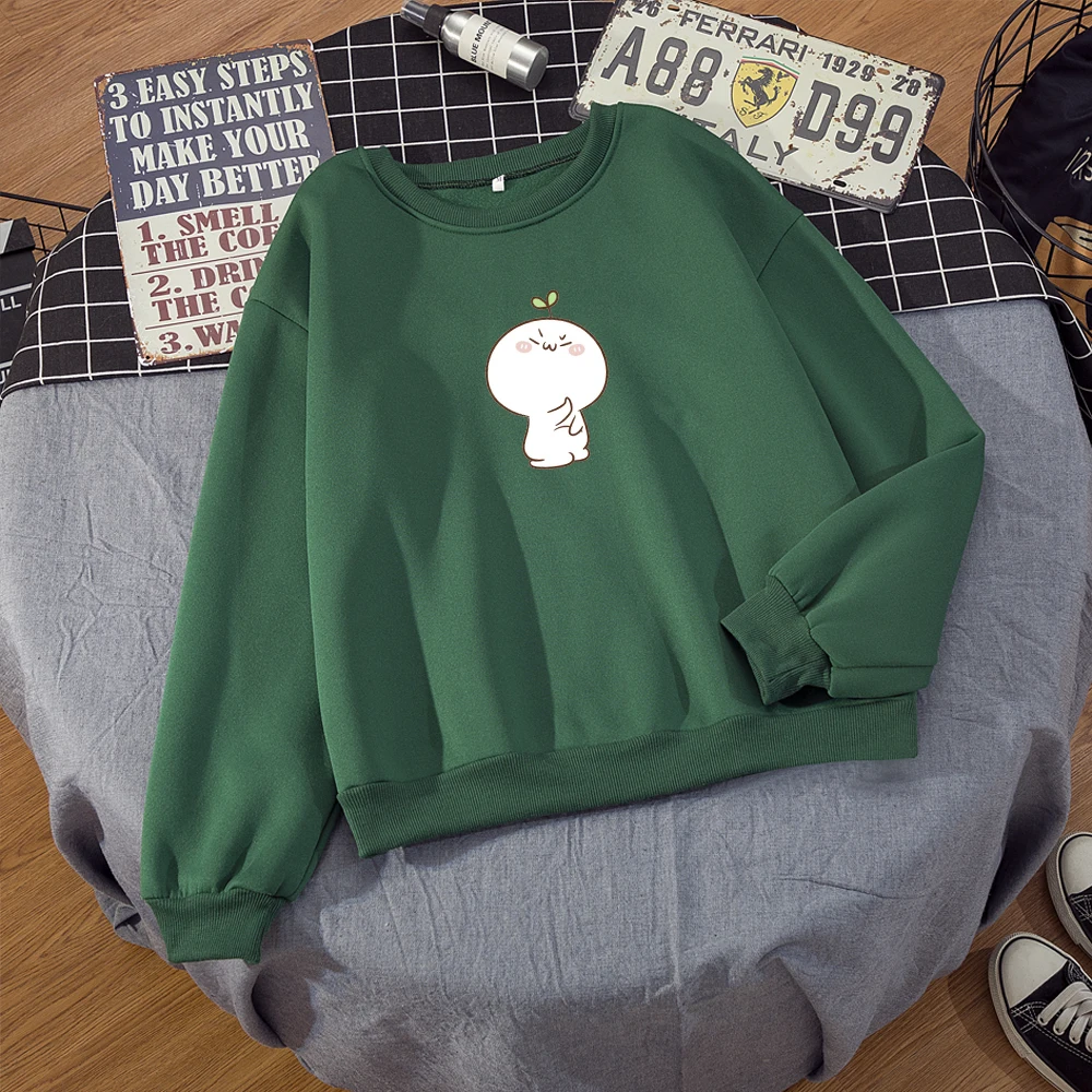 

Spring Kawaii Hoodies Women Aesthetic Hooded Sweatshirts Women Cute Funny Cartoon Printed Pullovers Female Student Streetwear