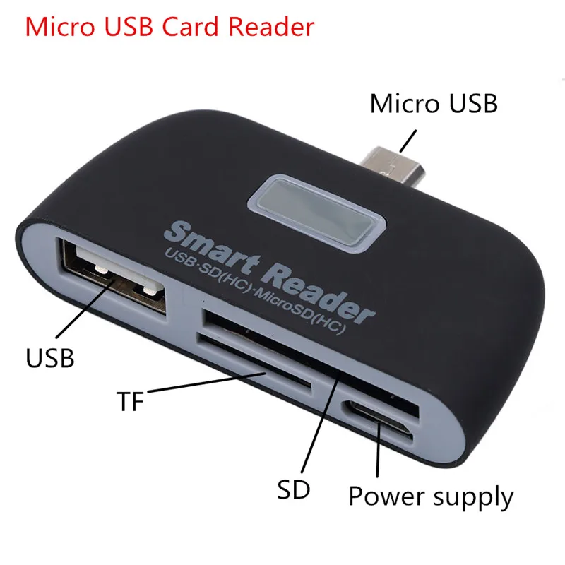 Kebidumei Многофункциональный Micro USB, для карты памяти адаптер 4 в 1 TF/SD/мобильное устройство считывания карт Тип док-станция с USB для Mac-книга планшетный ПК с системой андроида