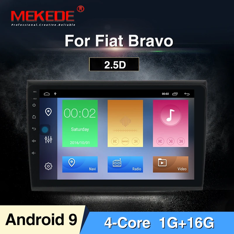 MEKEDE Android 9,0 4+ 64G Автомобильный мультимедийный плеер для Fiat Bravo 2007 2008 2009 2010 2011 2012 DSP DVR Камера Поддержка Can-Bus