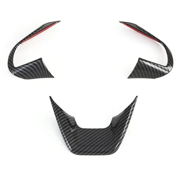 

Carbon Fiber Steering Wheel Cover Trim Frame Sticker Interior Panel Car Accessories for Hyundai Cantus Creta Ix25 2020