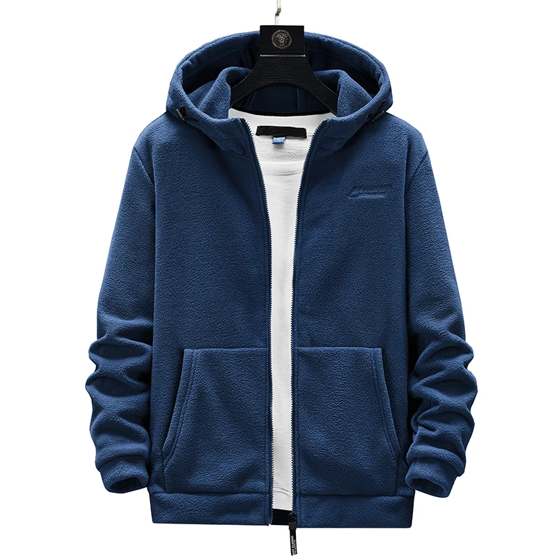 Men Casual Large Size Jackets Spring Autumn Coat Polar Fleece Outerwear Male Plus Big 8XL  Hooded Winter Men Windbreaker 2