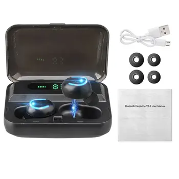 

Wireless Headphones Bluetooth 5.0 Sport Earphone Stereo Charging Headphones Headset with Dual-pass Headphone Lights