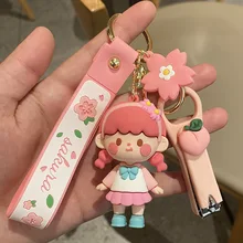 

2022 Cartoon Flower Animal Nail Clippers Keychain Key Ring For Friend Lovers Cute Cat Fruit Bag Car Airpods Box Key Accessories