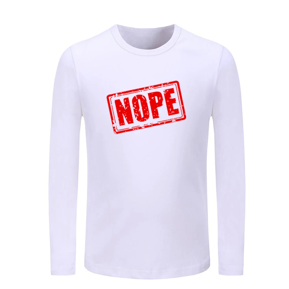 Детские футболки с принтом «Nope Phonetic symbol» и принтом «Nope» Детские футболки с графическим принтом топы с длинными рукавами для мальчиков и девочек - Цвет: JeKW1224C
