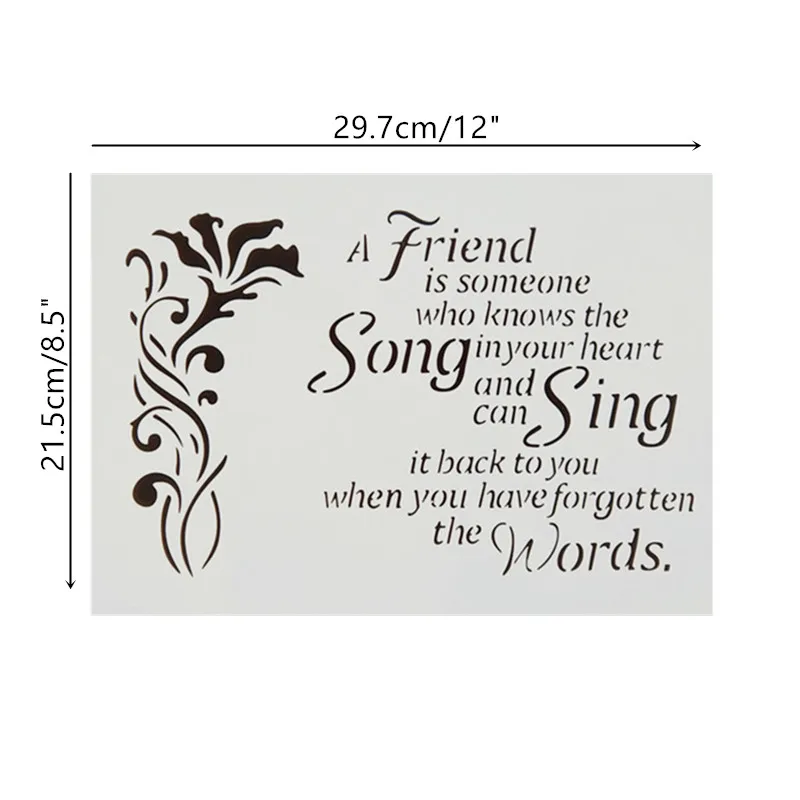 

DIY Painting A4 Size Stencil Template For Wall Fabric Painting Decorative Photo Album Embossing Paper Cards Making