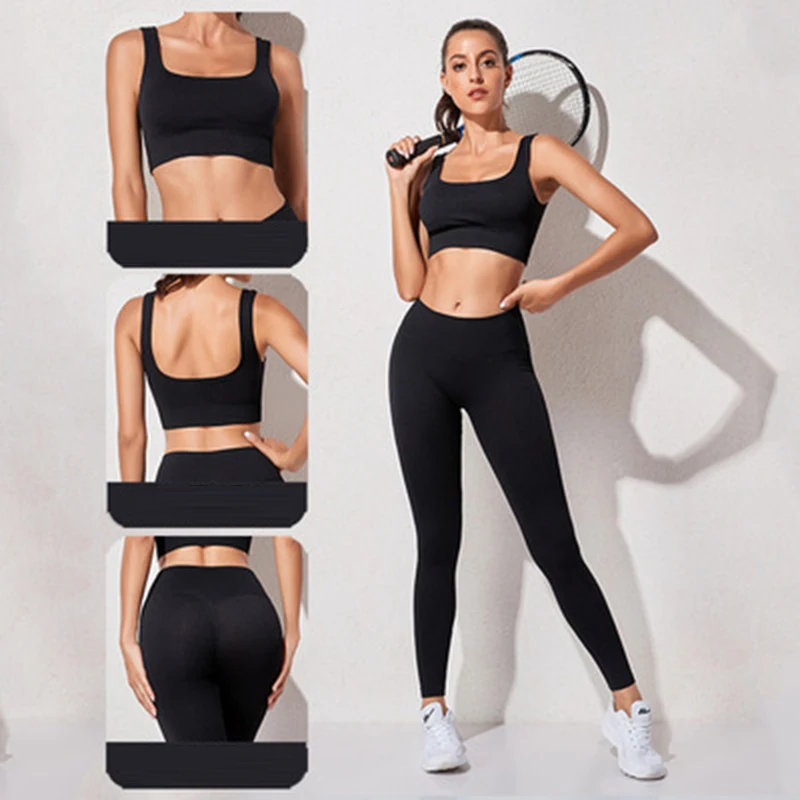 Women Gym Clothing Fitness-Suit Yoga-Sets Deportiva New Ropa Mujer