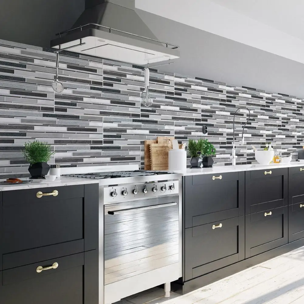 9Pcs/lot Self Adhesive Tile Backsplash Wall Sticker for Bathroom Kitchen Home Decor Waterproof Stickers Art Mural stickers | Дом и сад