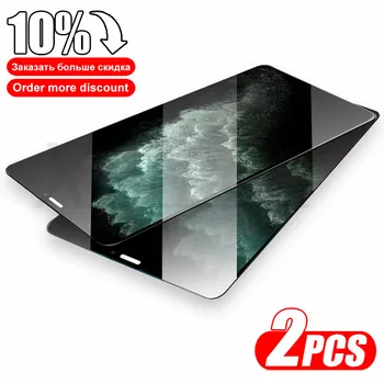 

2Pcs 9H Tempered Glass on the For iPhone 11 Pro XS Max X XR Screen Protector For iPhone 6 6S 7 8 Plus SE Protective Flim Case