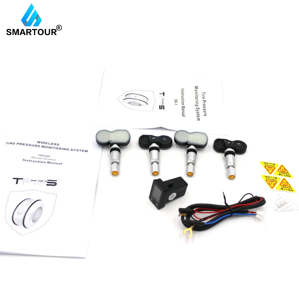 Smartour TPMS 4 Внешний датчик ЖК дисплей система мониторинга давления в шинах
