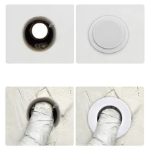 1pcs Air Conditioning Pipe Hole Decorative Cover Wall Hole Plug White Plastic for Pipe Hole Decorative Cover Shielding