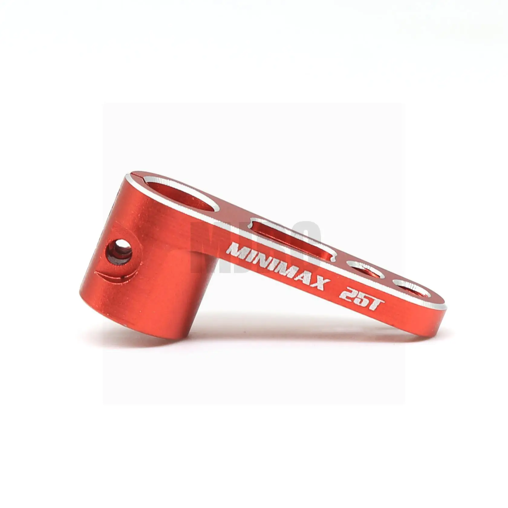 Bras de klaxon servo 25T alliage aluminium pour voiture RC - Noir/Rouge