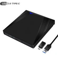 Универсальный внешний привод DVD/CD/ VCD типа C USB 3,0, горелка RW SVCD, оптический привод для Mac/PC/Apple Laptop/OS/Windows