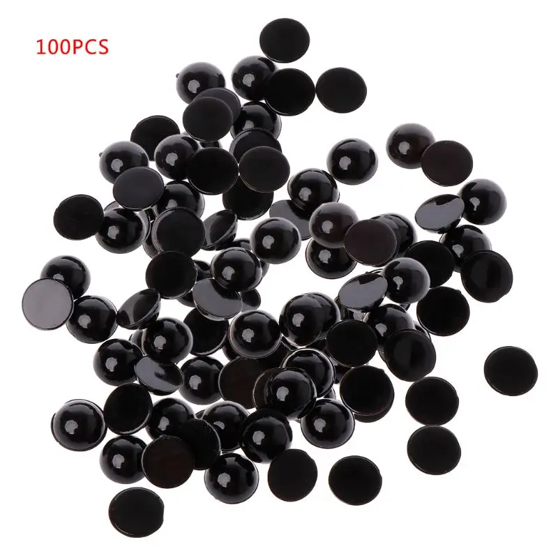 100 Uds 6-18mm de plástico negro ojos de seguridad para muñeco de oso Animal artesanías de títeres de los niños DIY Juguetes