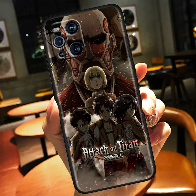 Japanese Anime Attack On Titan For OPPO Find X3 X2 Pro Neo F19 F15 F11 F9 F7 R17 R15 R9 5G Silicone Soft Black Phone Case cases for oppo phones