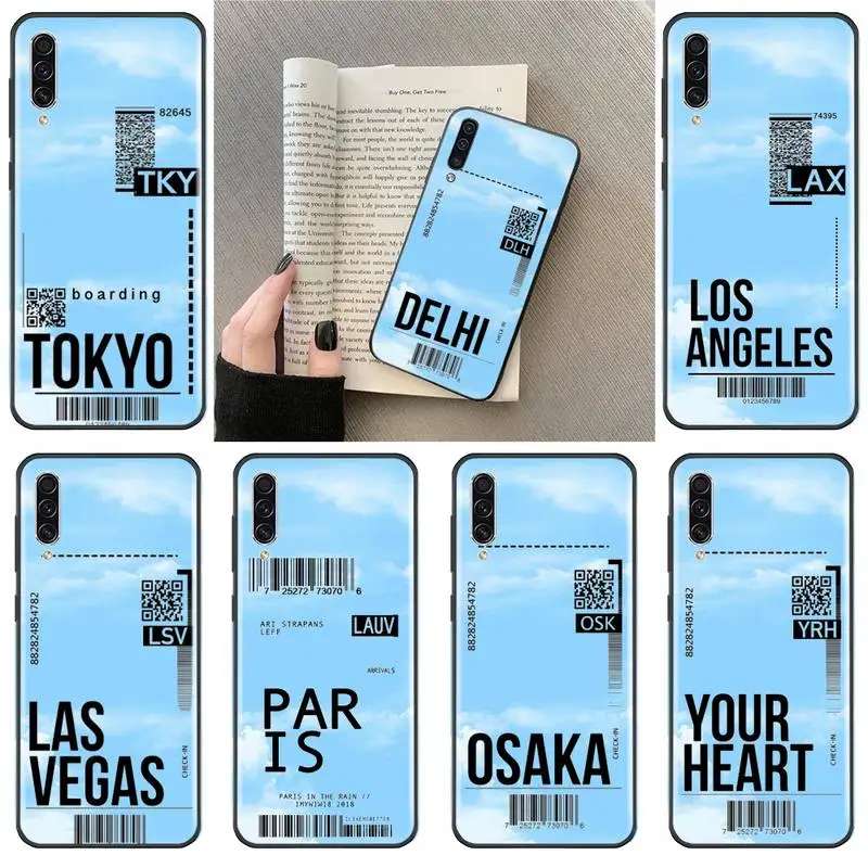 

Clouds Sky air Ticket Phone Case For Samsung Galaxy J2 J4 J5 J6 J7 J8 2016 2017 2018 Prime Pro plus Neo duo