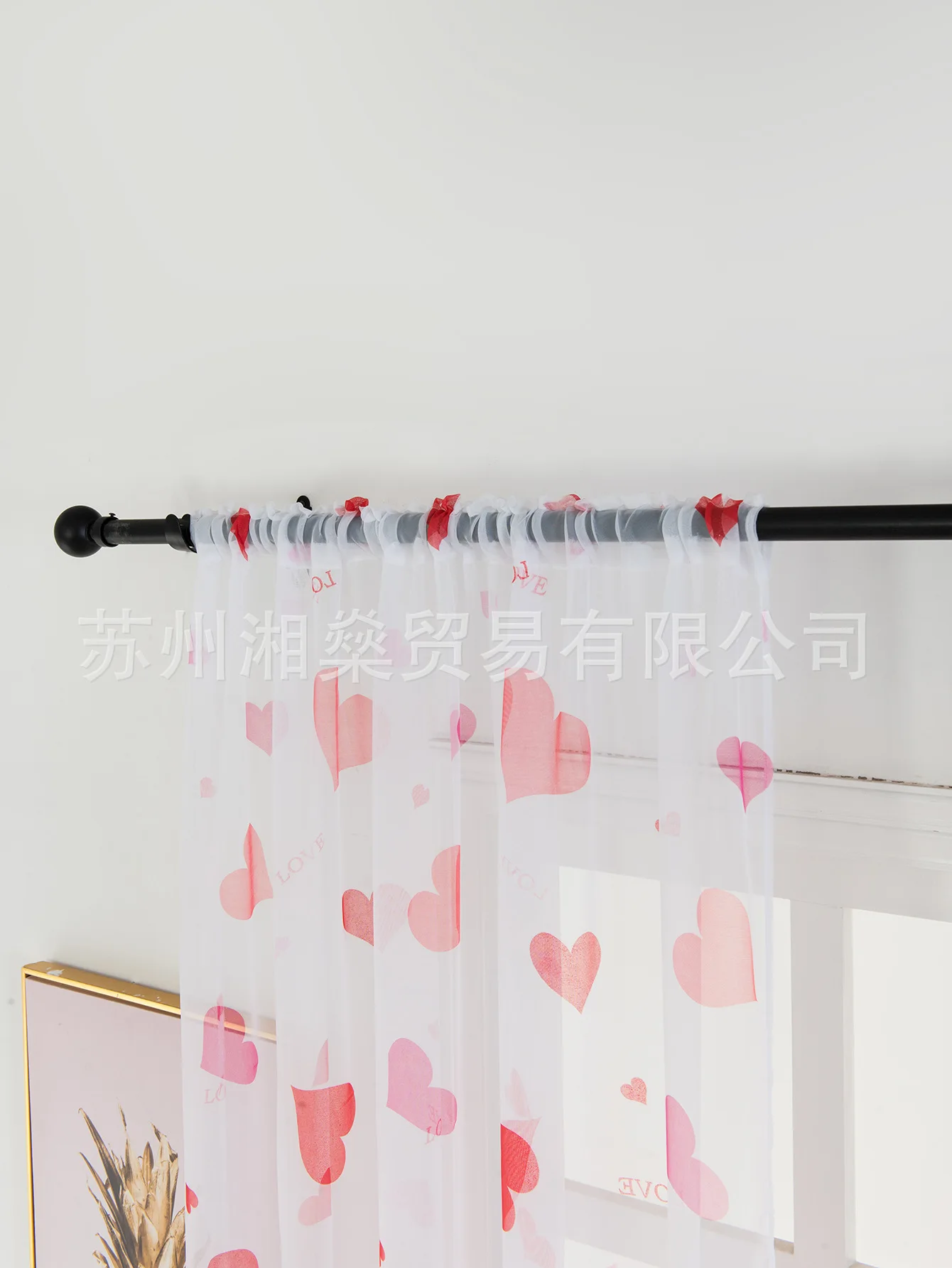 Multi-color Heart Printed Window Screening Cross Border Platform Hot Sales Product Manufacturers Direct Selling