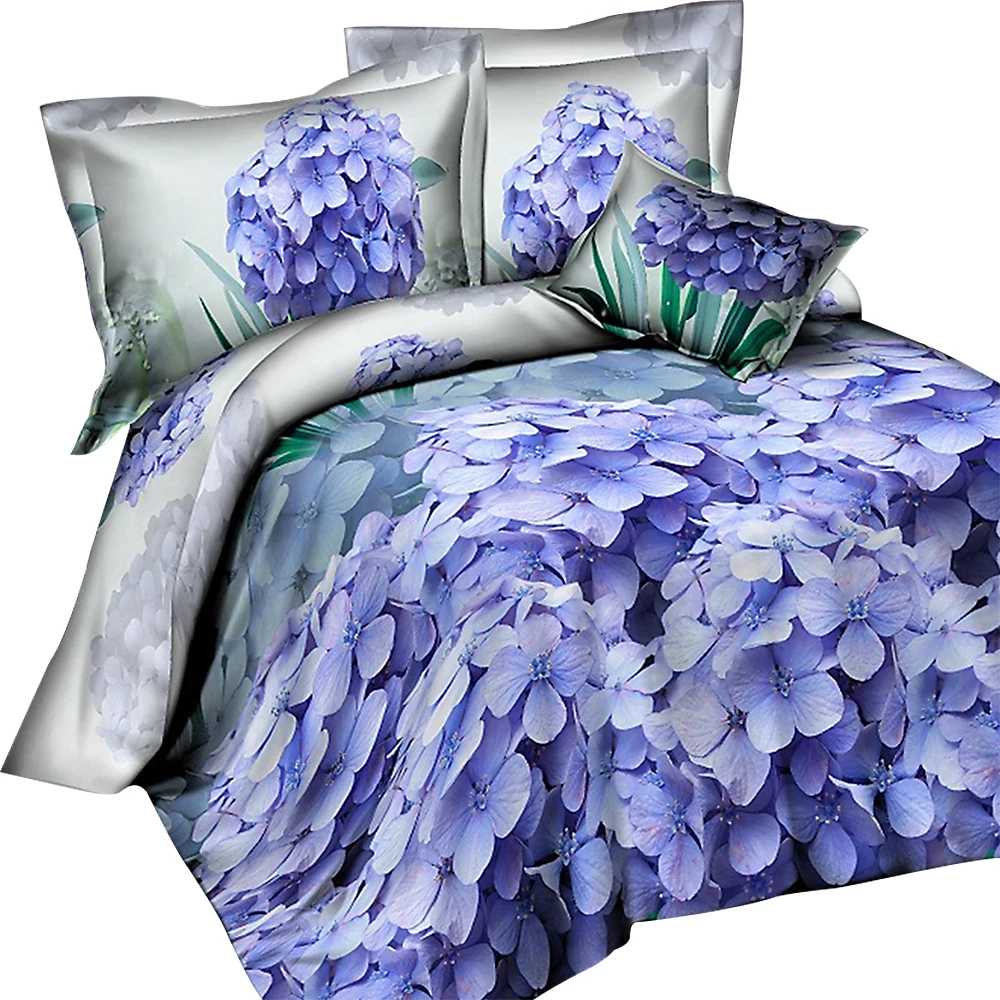 2019 новый роскошный комплект постельного белья Flower3/4 шт с принтом розы роскошное