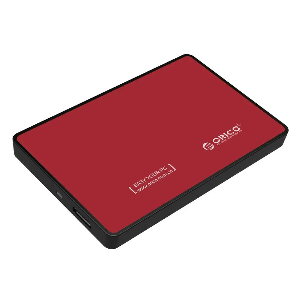 ORICO чехол для внешнего жесткого диска 2,5 дюйма USB 3,0 для 9,5 мм 7 мм 2,5 дюйма SATA HDD SSD UASP поддерживается - Цвет: Красный