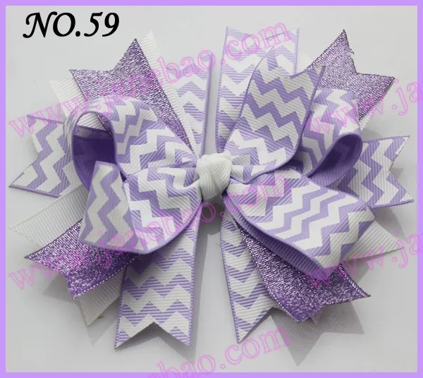 500 шт 4,5 ''шеврон волосы банты девушки банты из бутика фанки слоистых Hairbows бутик фанки лук