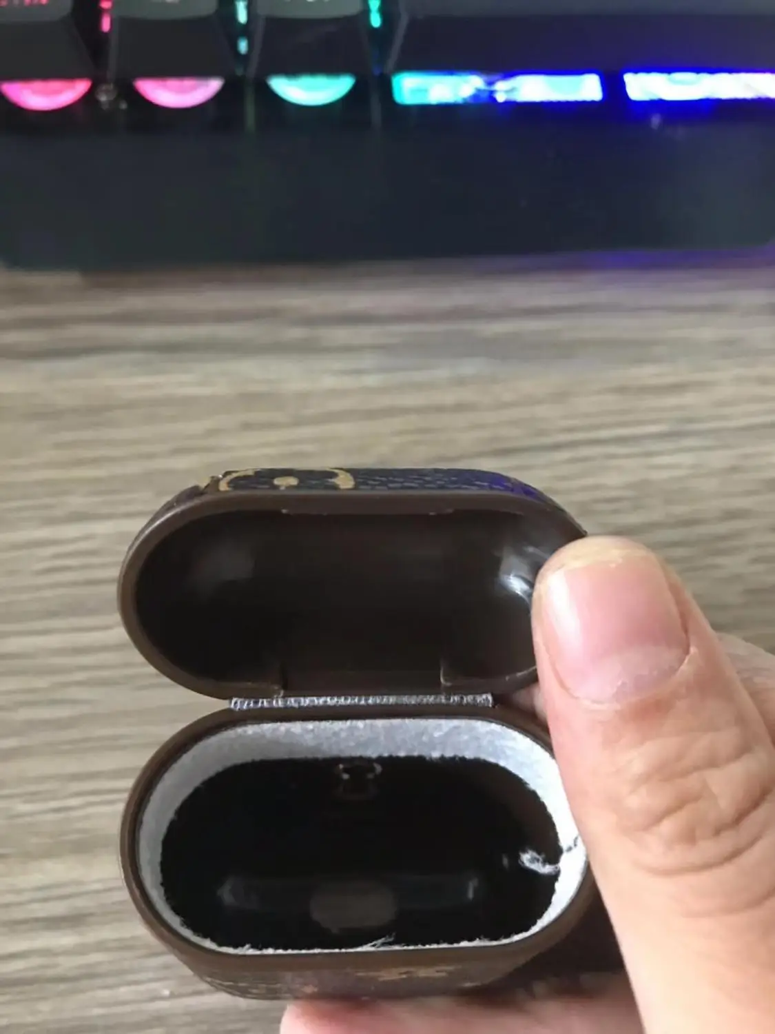 Дизайнерский Роскошный чехол из искусственной кожи для Airpods s 1 2, защитная крышка, брелок с застежкой, Модный чехол для наушников - Цвет: L Flower