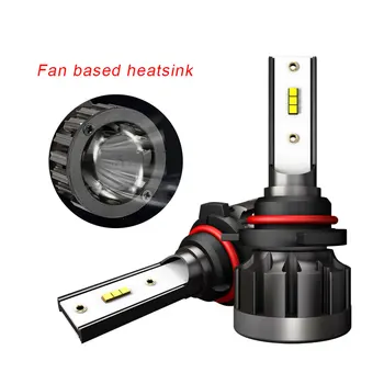 

2Pcs LED Mini Car Headlight HB4 IP68 Auto Lamps Super Bright 6000K DC9-16V