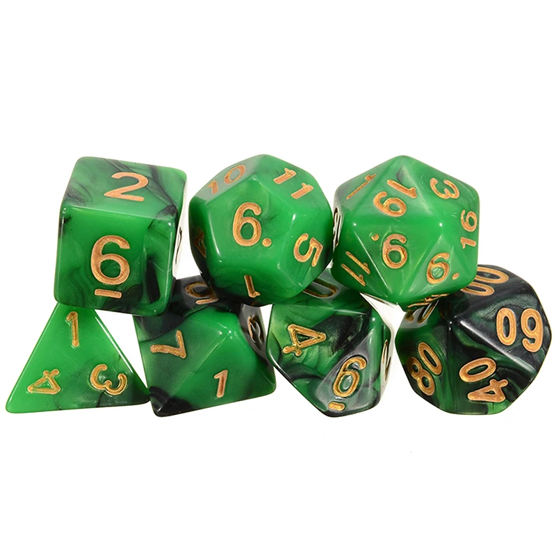 42pcs/set 6 Colors Polyhedral Dices For Dungeons & Dragons DND RPG Game Multi Sided Acrylic Dice with 6 Bag