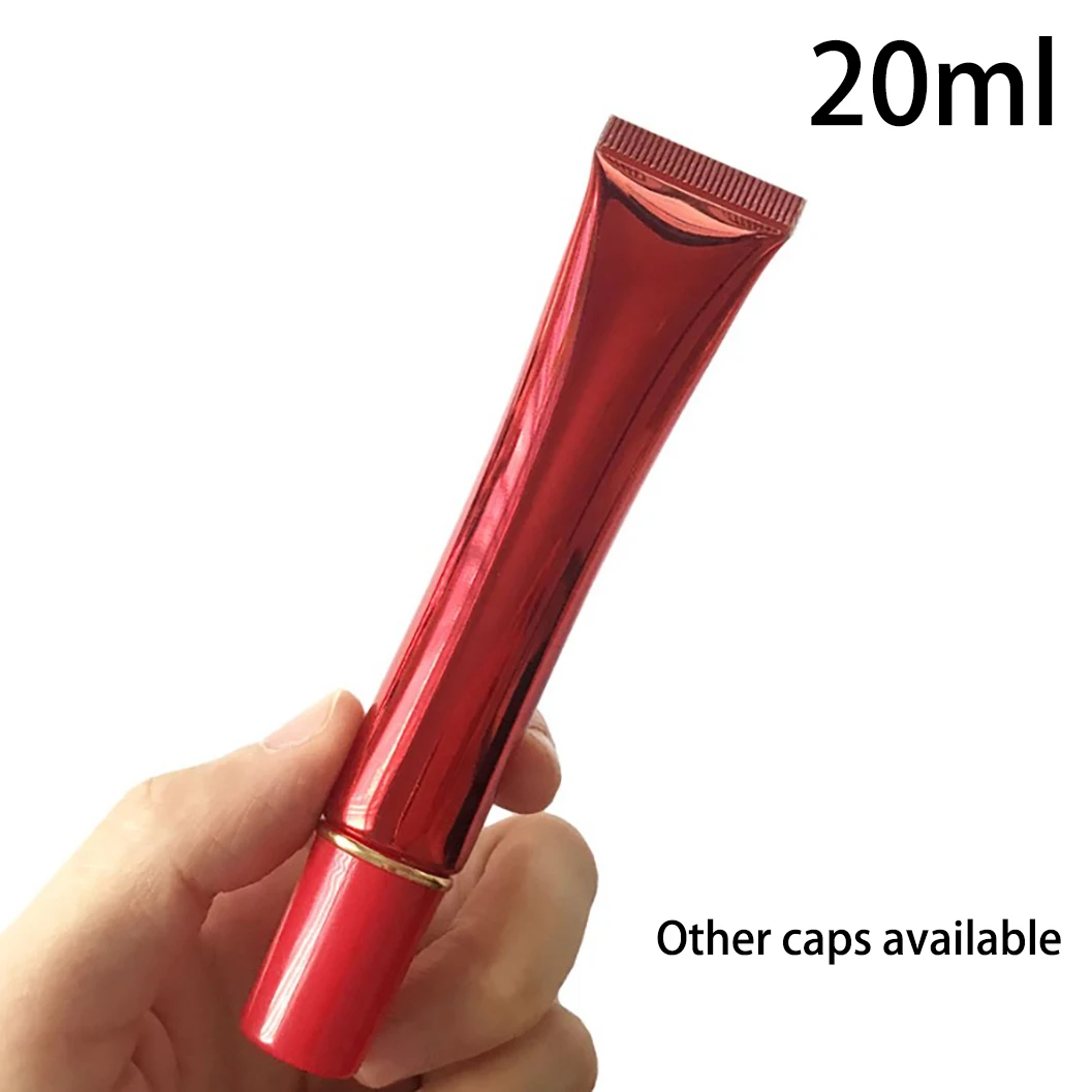 

Free Shipping Red 20ml Plastic Lipgloss Bottle 20g Empty Cosmetic Squeeze Soft Tube Eye Cream Containers Travel Bottles