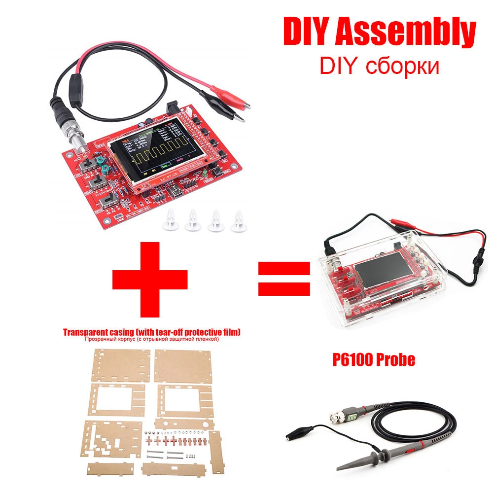 DIY 2," цифровой осциллограф TFT Набор diy части для изготовления электронного диагностического инструмента обучения осциллографа лучшие продажи - Цвет: I