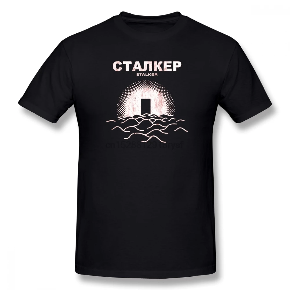 Stalker футболка пляжная забавная Футболка с принтом 5x Мужская хлопковая коротким