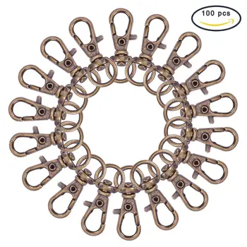 

1 Box Alloy Swivel Lobster Claw Clasps Swivel Snap Hooks Hole: 9x5mm 100pcs/box