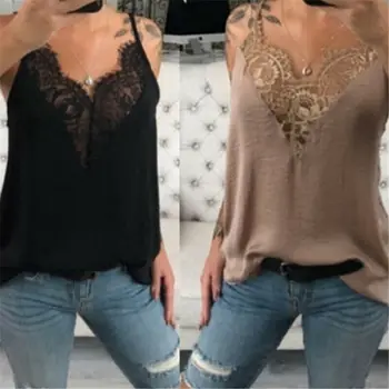 

Women Lace Vest Fashion Camisole Sleeveless T-Shirt Underwear Tank Tops Lady Comfortable Casual Women Summer Intimates Tank Tops