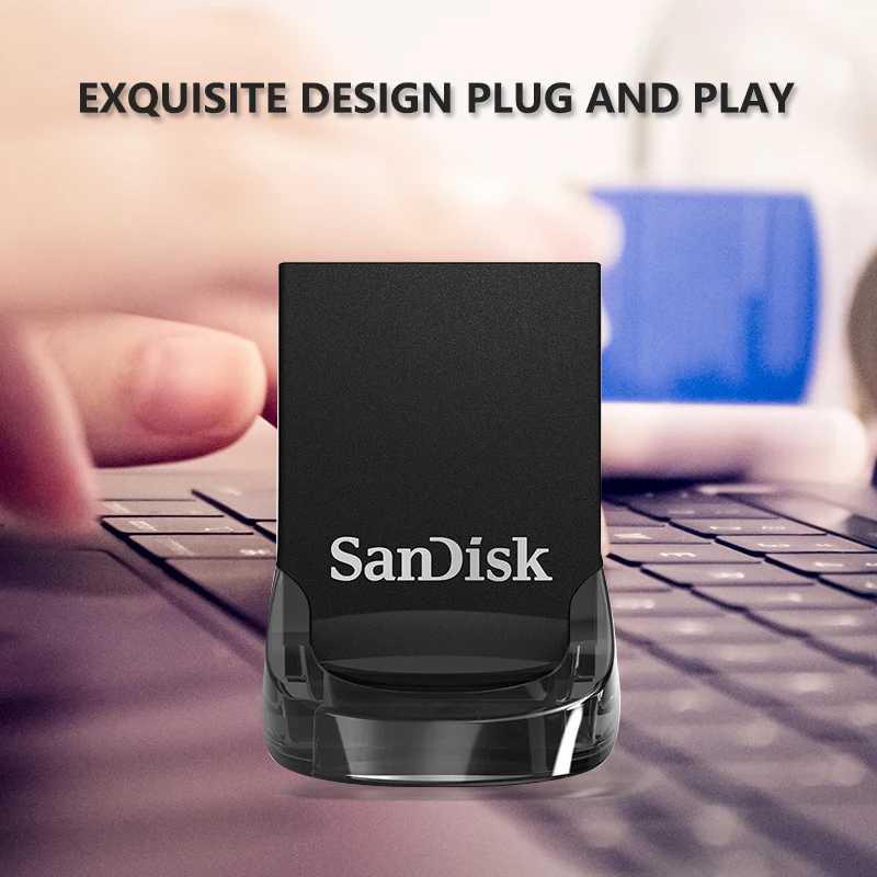 USB флеш-накопитель SanDisk CZ430, 32 ГБ, 64 ГБ, 128 ГБ, мини-накопитель, 16 ГБ, карта памяти, до 130 Мб/с, флешка для ноутбука, ПК