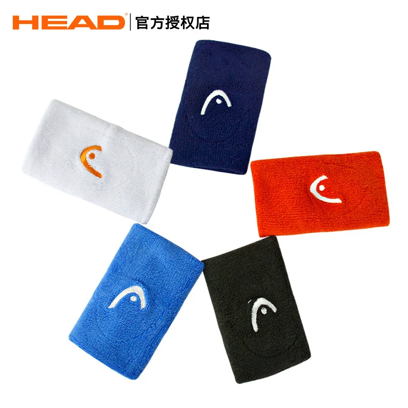 5 / 2.5 Inch Pair Of Original HEAD Tennis Wristband Badminton Sport Wristband Cotton Comfortable Sweat Wiping Non Slip