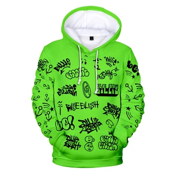 

Harajuku Billie Eilish Pirate Baird O'Connell same style 3D pattern Hooded sweatshirt Men/Women Casual Hip hop Hoodies Clothes