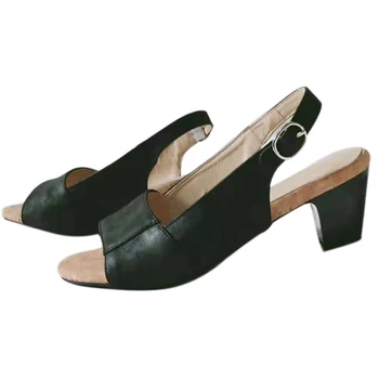 

Women Low Chunky Heel Sandals Open Toe Beach Shoes for Summer EDF88