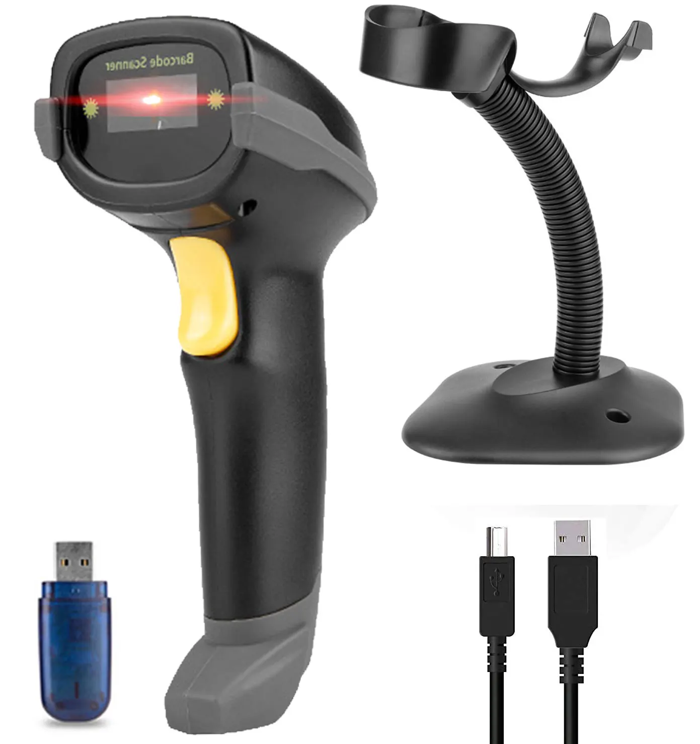 Holyhah A60D Barcode Scanner Usb Wired/ 2.4G Draadloze 1D 2D Qr PDF417