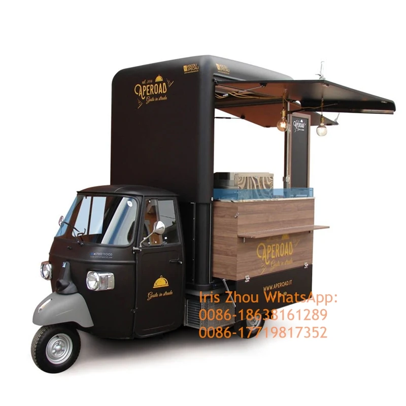 

Piaggio Ape Conversions Mobile Coffee Truck for Fast Food Business