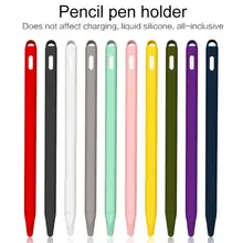 Противоударный чехол-пылезащитный силиконовый чехол, портативный защитный чехол, легко устанавливаемый держатель, нескользящий эластичный чехол для Apple Pencil 2